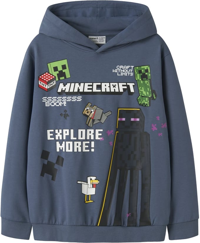 NAME IT - NKMJU MINECRAFT NREG SWE WH NOOS BRU BFU - Jongens - Sweaters