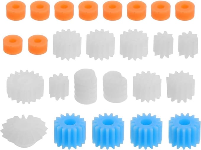 Plastic Wormwiel Sets - Modelbouw Tandwielen - DIY Projecten - Lichtgewicht Constructie - 6 Sets - Multicolor