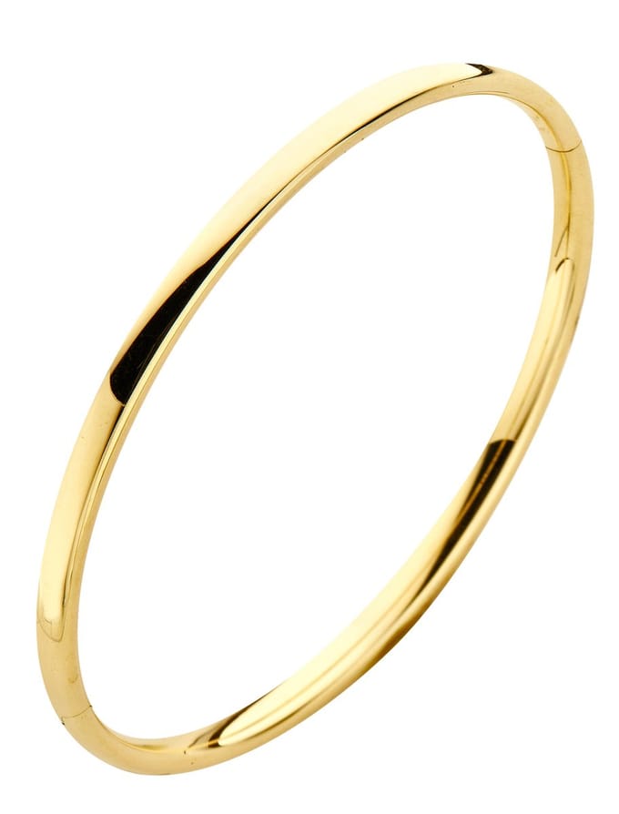 Fjory bangle recht 3mm/ovaal/geel