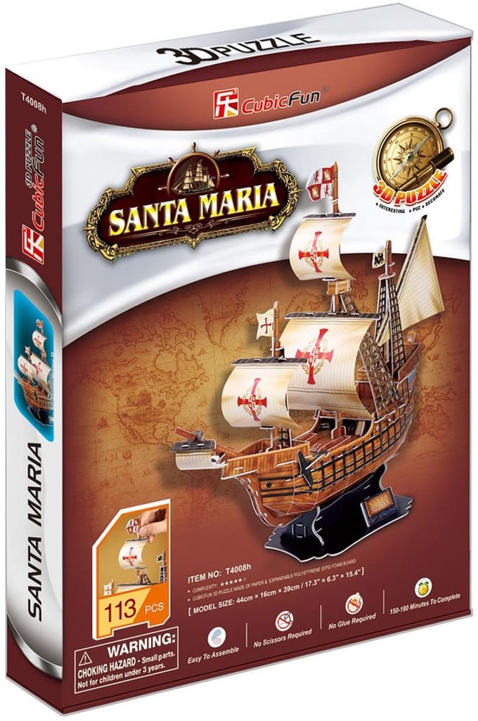 Puzzle 3D Żaglowiec Santa Maria 113