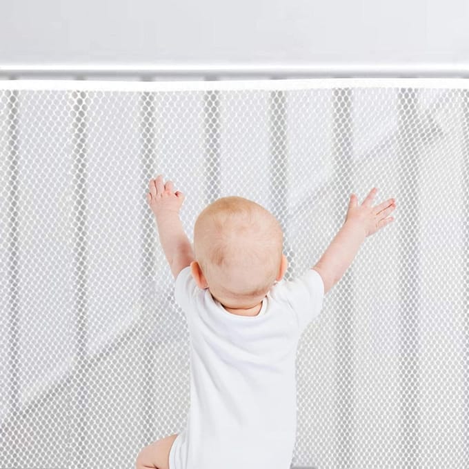 Veiligheidsnet voor trap en balkon - kinderen en baby's - beschermingsnet - 2 stuks - 78 cm.
