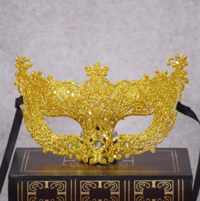 Go Go Gadget - Verkleedmasker - Pailletten - Glitter - Maskerade - Gemaskerd bal - 1 stuk - Goud
