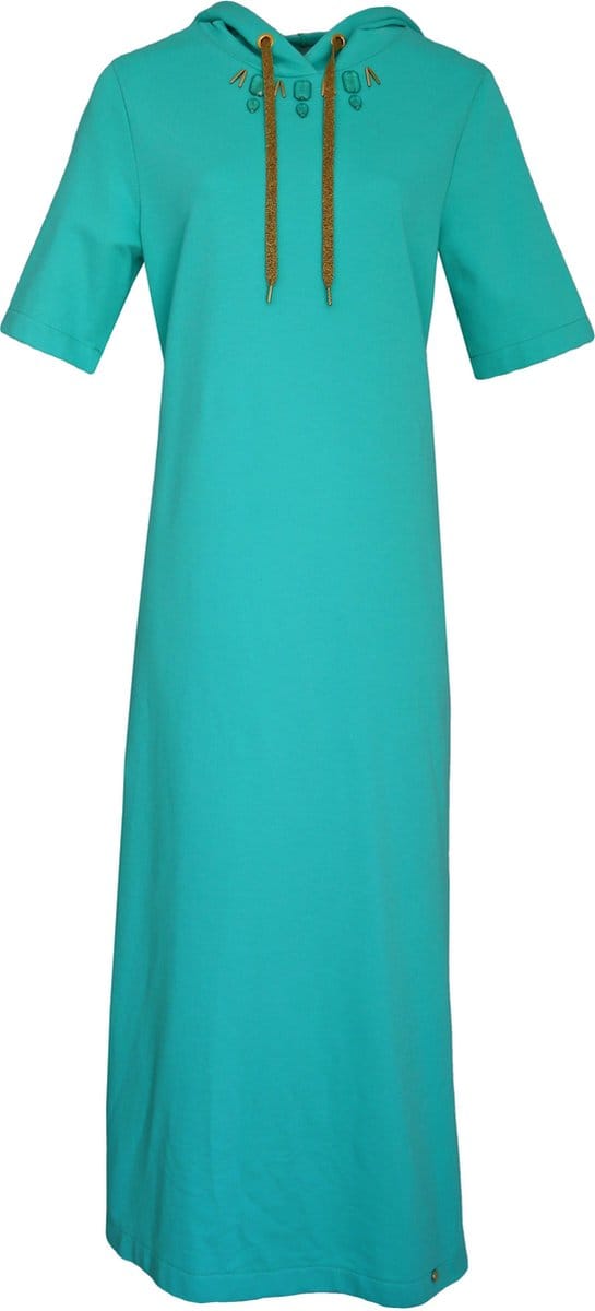 Verysimple • maxi sweater jurk in turquoise • maat S (IT42)