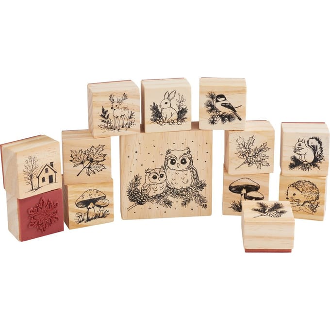 VBS Houten stempel set "Wintertijd"