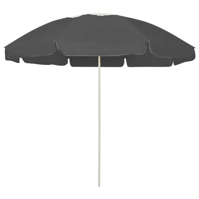 vidaXL Strandparasol 240 cm antracietkleurig