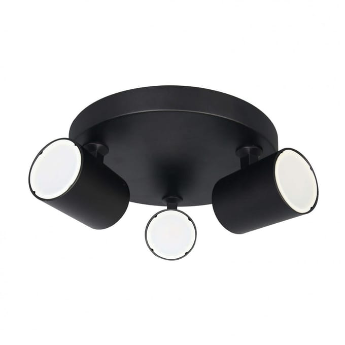 Kosilum - Lima - Plafondlamp - Zwart - Aluminium