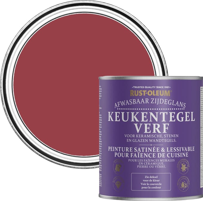 Rust-Oleum Rood Keukentegelverf Zijdeglans - Soho 750ml
