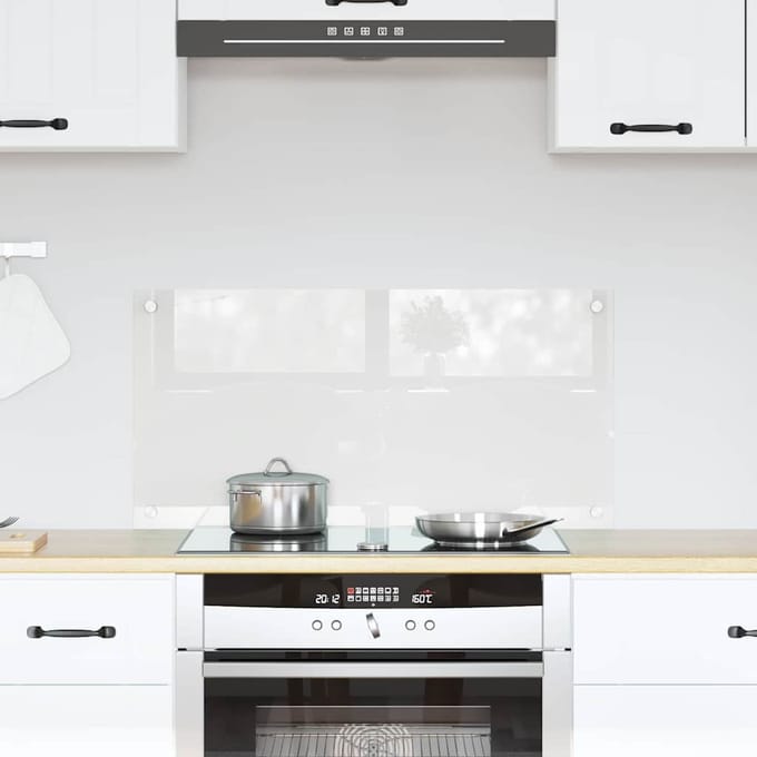 vidaXL - Keukenachterwand - Transparant - 80 - x - 40 - cm - gehard - glas