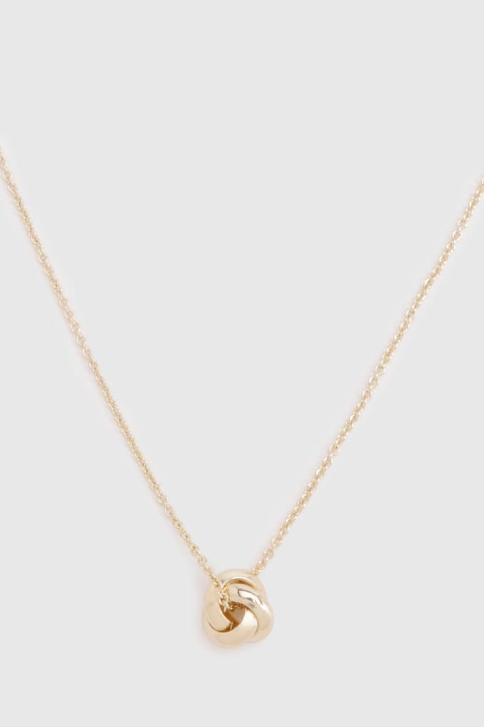 boohoo Dames Halsketting met knoopdetail | Goud