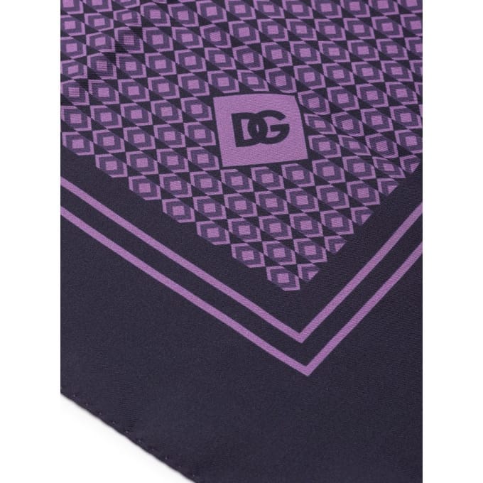Zijde Sjaal Geometrisch Patroon