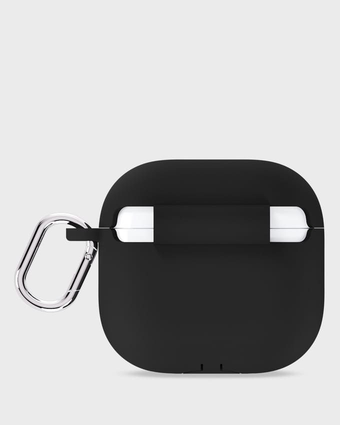 Holdit Solid Silicone Case voor de Apple AirPods 4 - Zwart