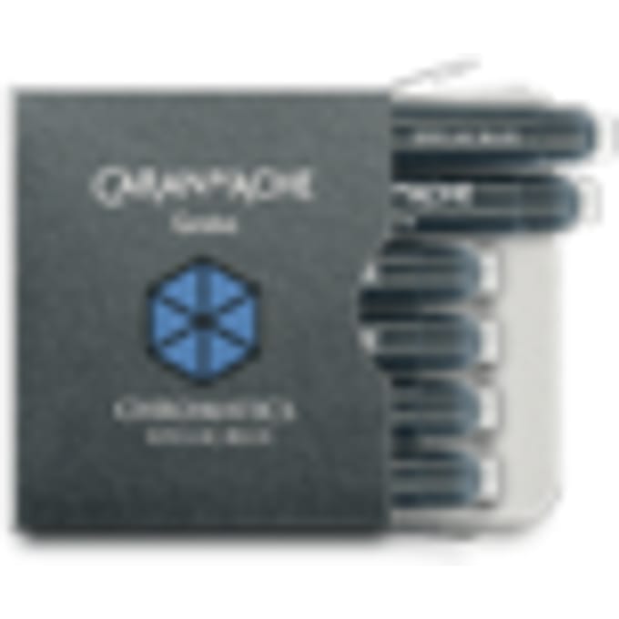 Caran d'ache vulpenvulling chromatics per 6 stuks, iddyllic blue