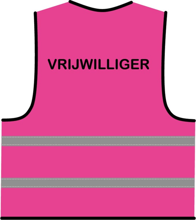 Vrijwilliger hesje roze