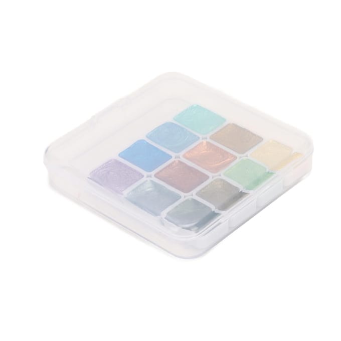 Waterverf Set Draagbaar Eco Vriendelijk Glitters Metallic Solide Waterverf Verf Set voor white