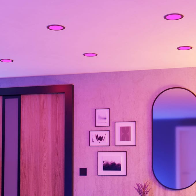 EGLO connect Smart LED-inbouwlamp Fueva 6-Z, grijs, Ø 16 cm