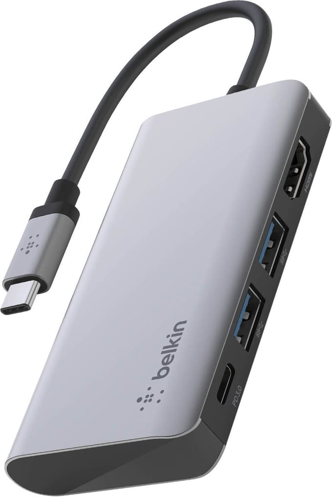Belkin AVC006btSGY USB-C dockingstation Geschikt voor merk (dockingstation): Universeel USB-C Power Delivery