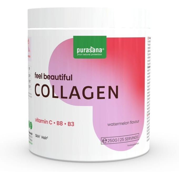 Purasana® Feel Beautiful Collagen Watermelon Flavour 250 Poeder
