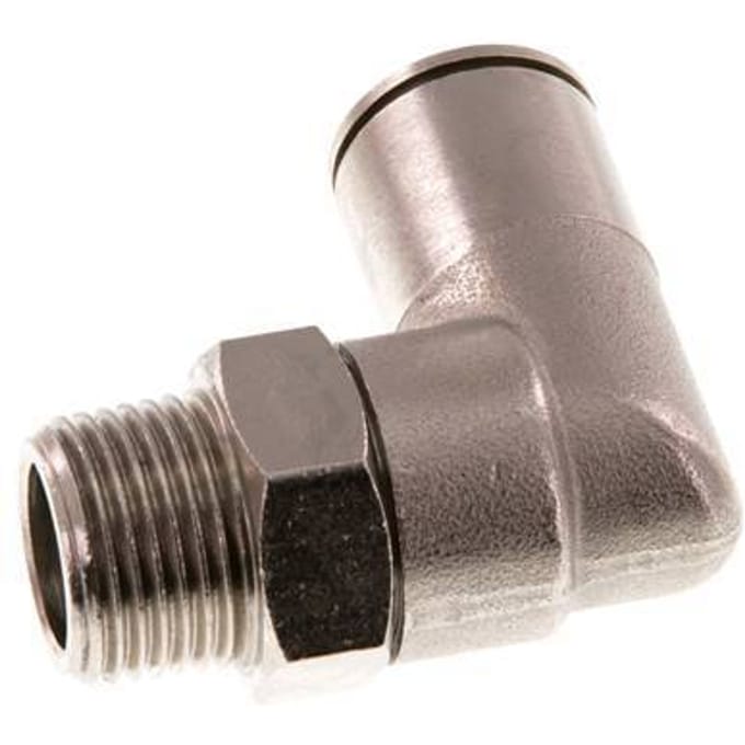 12mm x R3/8'' 90 graden L-verbinding Messing Insteekfitting Buitendraad Draaibaar NBR