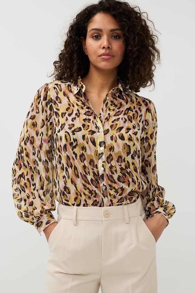 EsQualo Blouse Basic Leopard Dream Print Taglia: 36 | Magliette intime Outlet | Donna