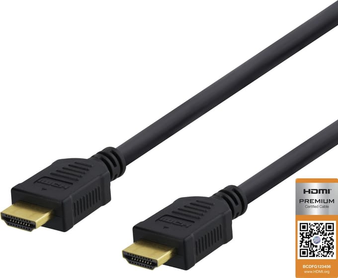 Deltaco HDMI-1015D HDMI naar HDMI Kabel - 4K/60Hz - 1,5 Meter - Zwart