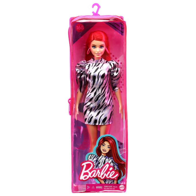 Barbie Fashionista Pop - Zwart/wit jurkje