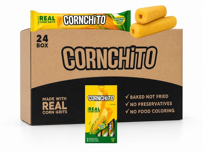 Cornchito Roasted Corn – 24 x 12 Stuks – Knapperige Maisstick – Gebakken – Halal – Glutenvrij – Grootverpakking