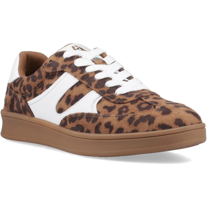 Hush Puppies Maura Textiel Dames Luipaard Sneakers