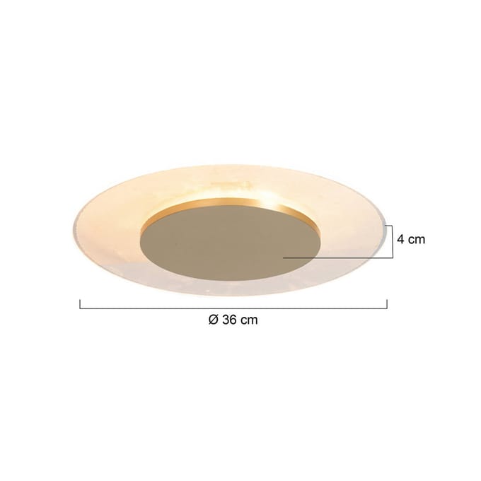Plafonnier Lido 7798GO – Goud Ø36 cm – 18W LED, 1500 Lumen – Steinhauer, Modern, Binnen