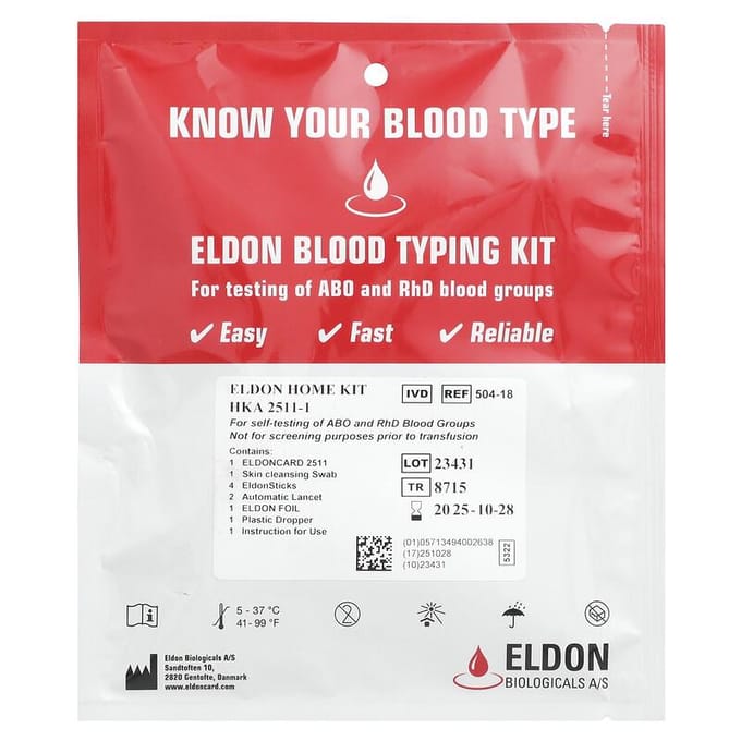 Eldon Bloedgroepkit, 1 Kit