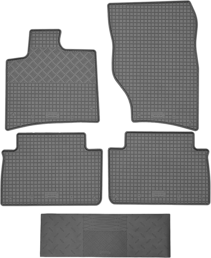 Max-Dywanik Rigum Serie - Rubber Automatten - Audi Q7 - Zwart - Voor en Achter