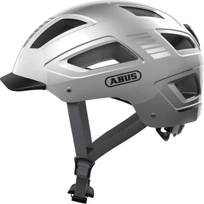 ABUS Hyban 2.0 Signal Fietshelm - Maat L (56-61 cm) - Signaal Silver