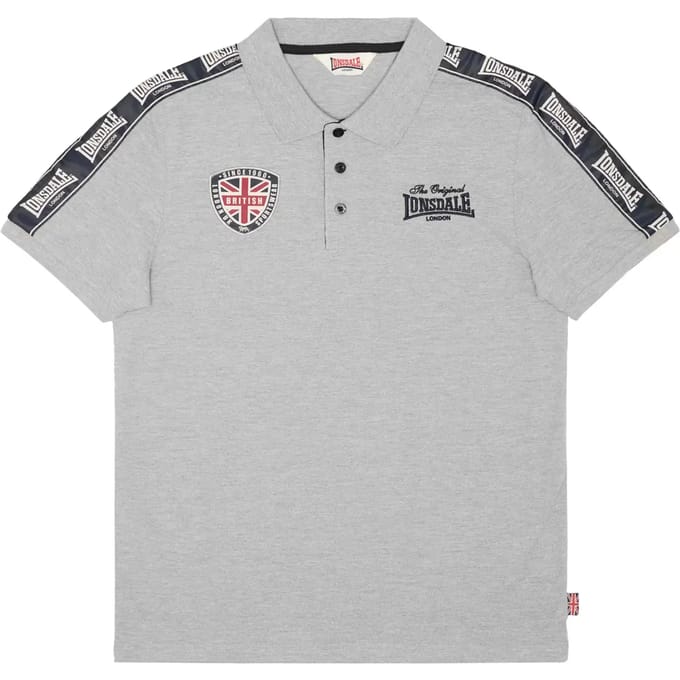 Lonsdale London PELTON Heren Poloshirt - gemêleerd grijs - 3XL