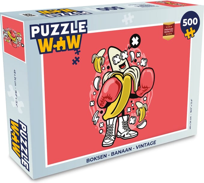 Puzzel Boksen - Banaan - Vintage - Legpuzzel - Puzzel 500 stukjes