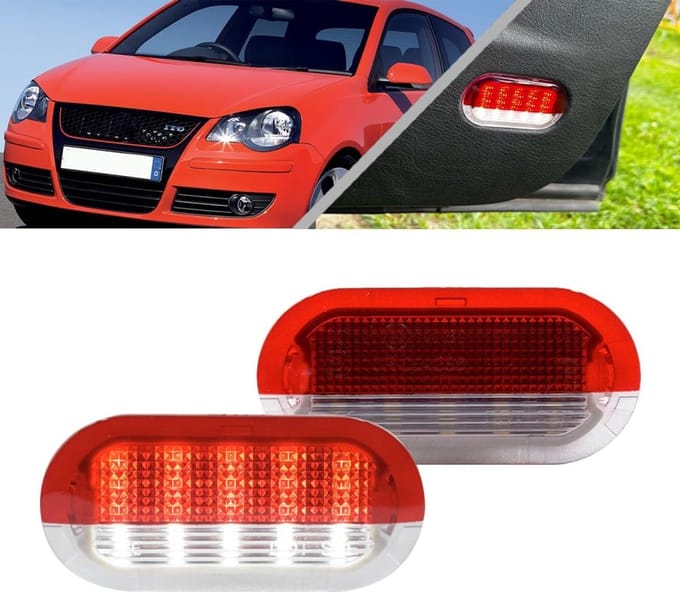 Led Deur Instapverlichting Wit/Rood voor Diverse Auto's