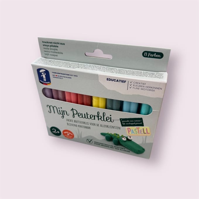 JUNIORKNET basic, 8 kleuren - 8 x 33 gram - pastel