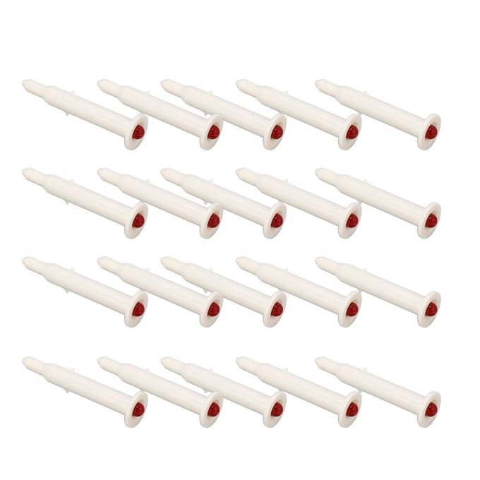 20 stuks gevogelte- en gebraden kipthermometer, wegwerpbaar, opklapbaar, voor koken white