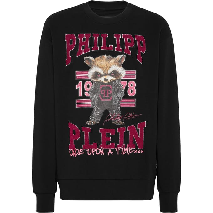 Fleece Sweatshirt College Raccoon