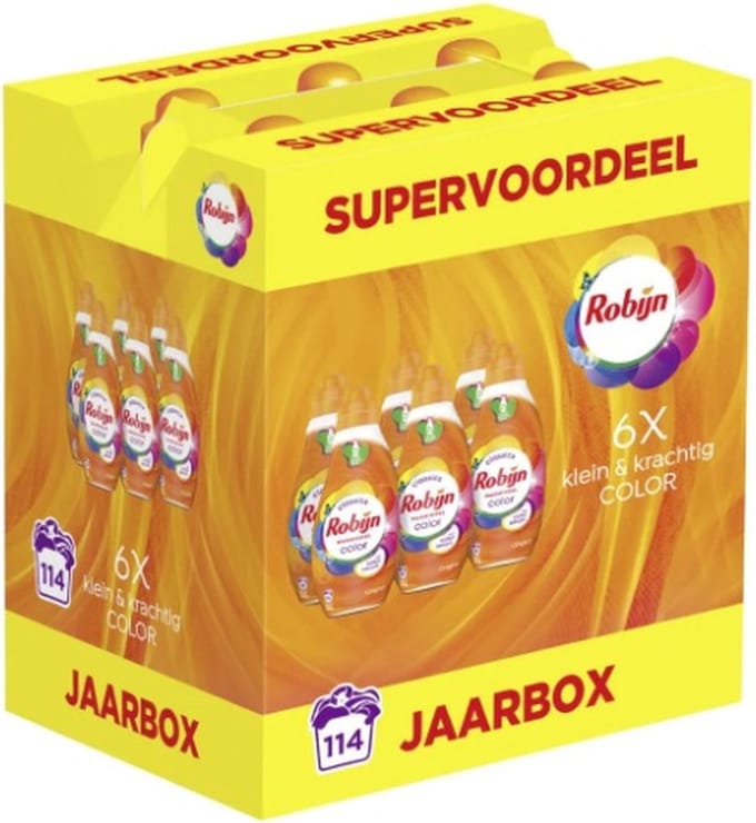 Robijn Colour Klein en Krachtig Wasmiddel - Jaarbox - 6 x 665ml