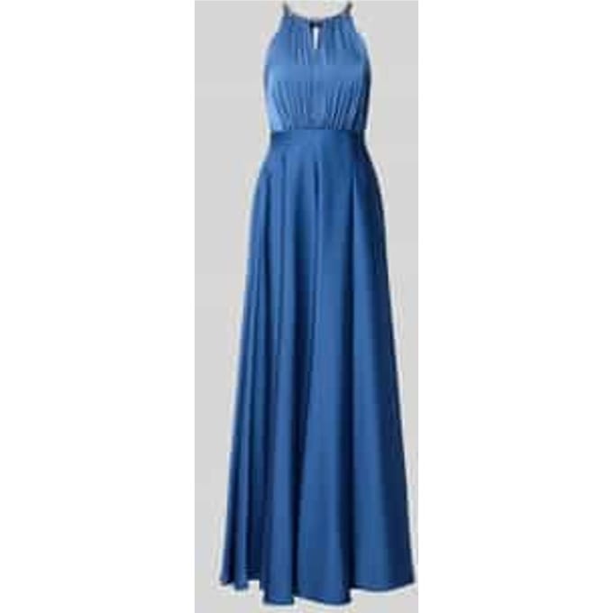 maxi-jurk met halter met vlechtketting en diep rugdecolleté