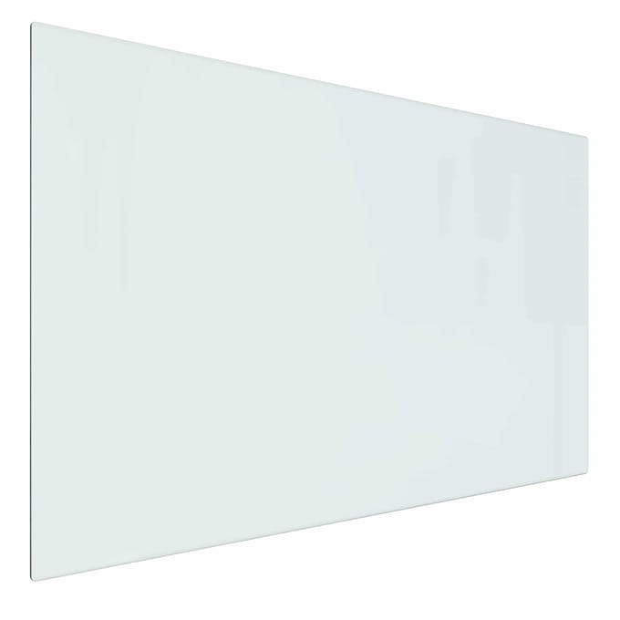 vidaXL Vuurplaats Glazen Plaat Transparant 80 x 50 cm Glas