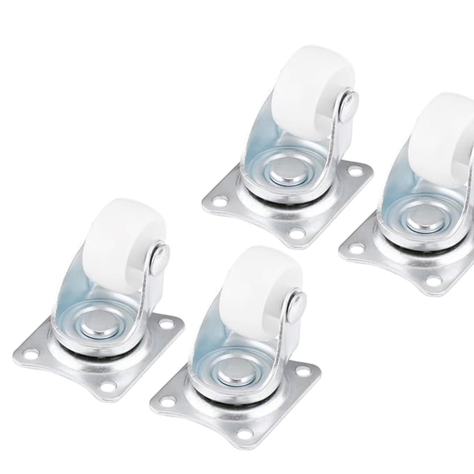 4 stuks universele zwenkwielen 1  wielen wit rolwiel voor meubeltrolleystoel