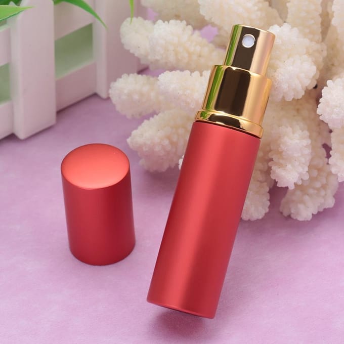 10ml Navulbare Parfumfles Draagbare Lege Pomp Lotion Parfum Verstuiver Zilver rood
