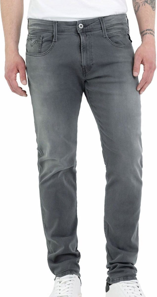 slim fit jeans met steekzakken model 'ANBASS'