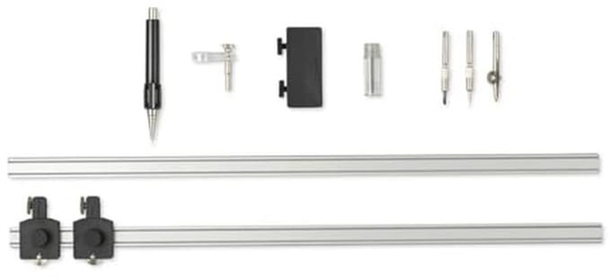 Stangpasser voor grote cirkels tot 1280 mm met accessoires