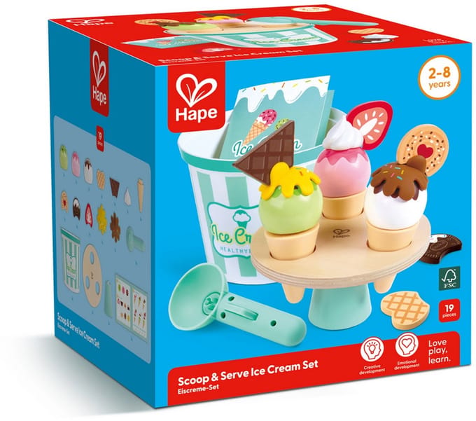 Hape IJsjes Speelset - 19-delig rollenspel speelgoed voor kinderen vanaf 2 jaar