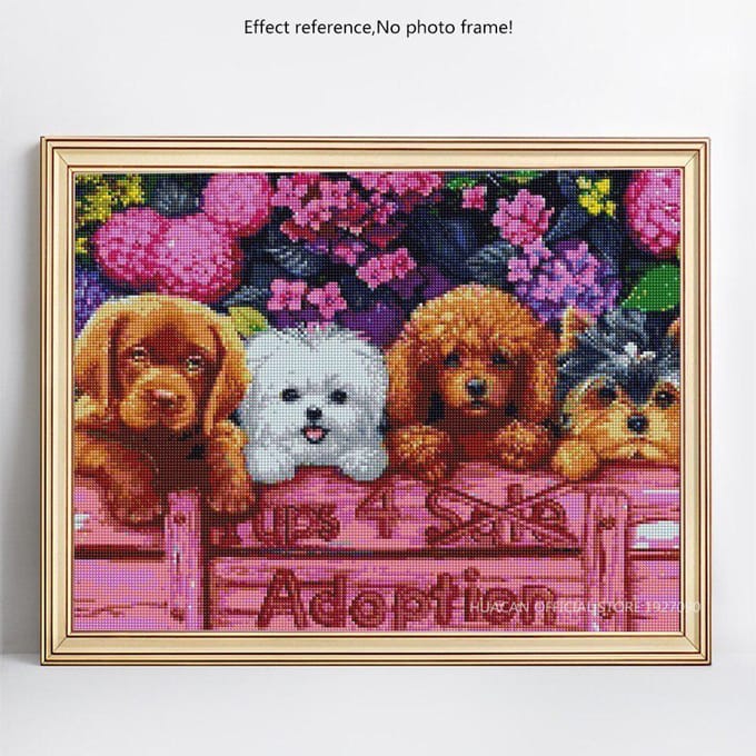 Diamant Schilderij 5D DIY Hond Strass Diamant Borduurwerk Dier Kruissteek 30X40CM