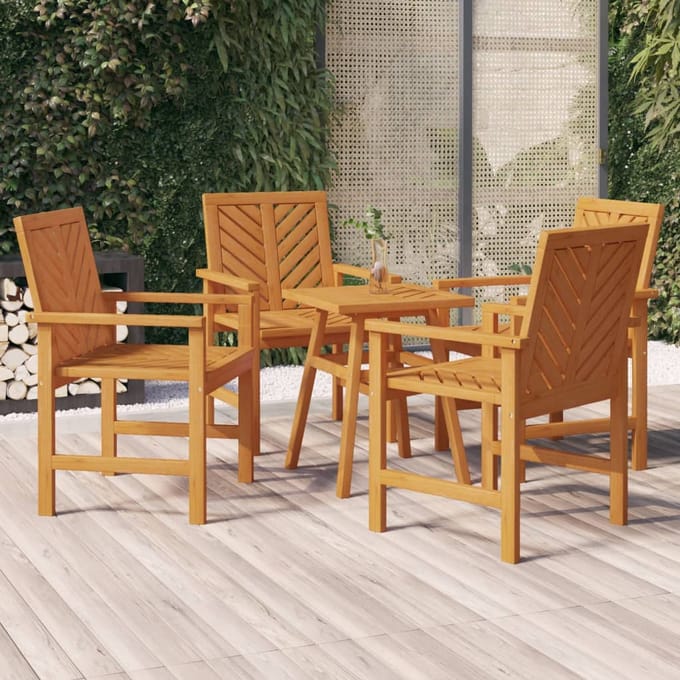 vidaXL - Tuinstoelen - 4 - st - massief - acaciahout