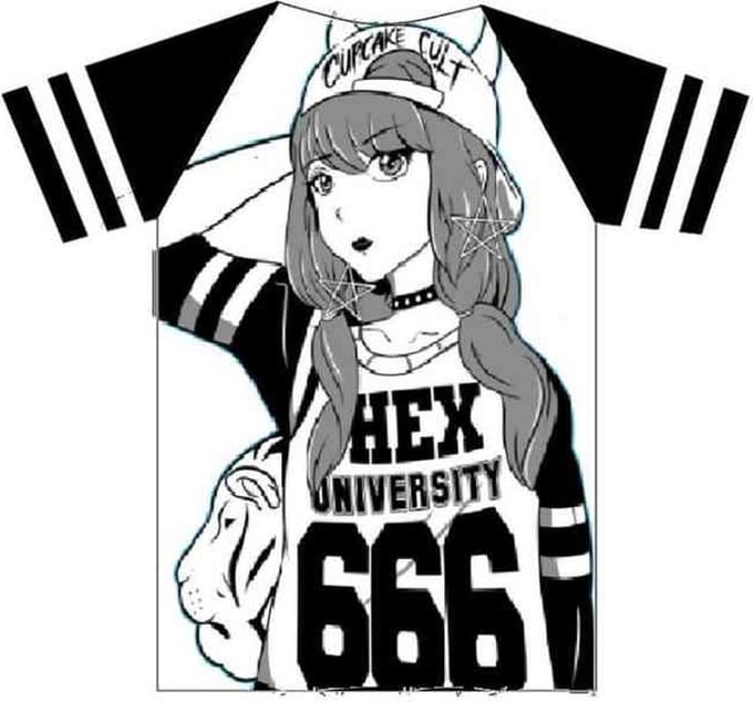 Cupcake Cult - HEX UNIVERSITY Dames Tshirt - S - Zwart