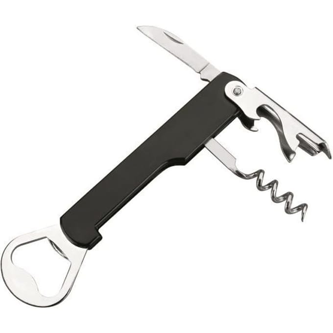 Tire-Bouchon/Décapsuleur - IBILI - 784700 - Aluminium - Noir - 14 x 3 x 1 cm noir
