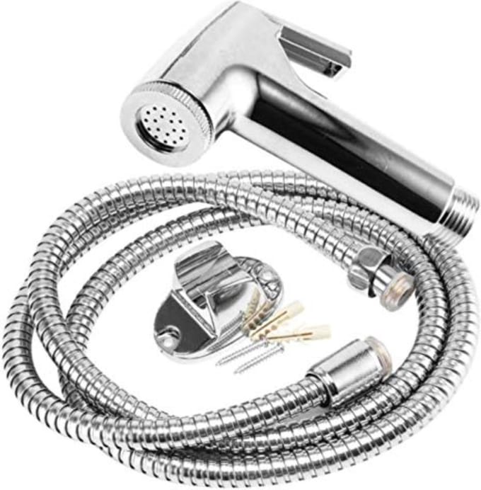Toilet Shattaf  Adapter Spray  Handheld Bidet  Shower Head Wall Mounted  Hose Kit Home Office Use Easy